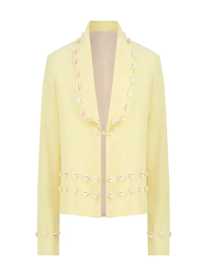 Cream Cowrie Shell Blazer